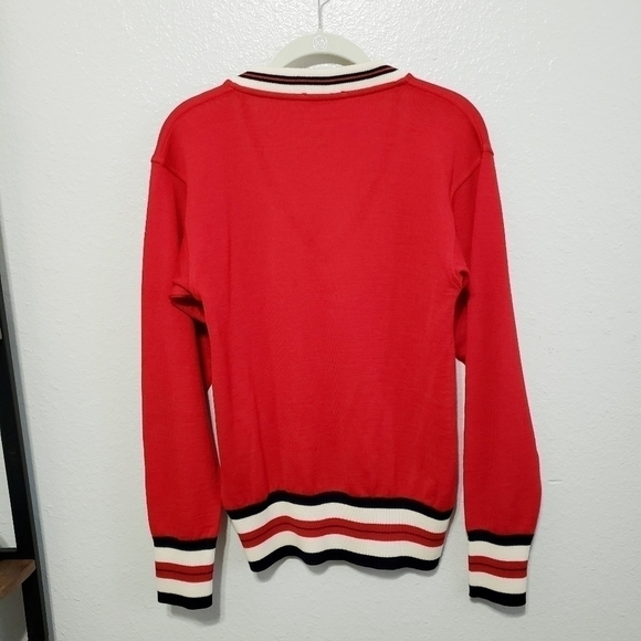 JIL Sander’s Wool Varsity Sweater, Color Red, Size 38 - Picture 13 of 17